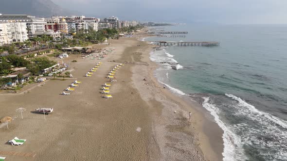 Alanya, Turkey - a Resort Town on the Seashore. Aerial View