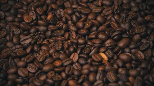 Coffee Beans Rotate Slowly