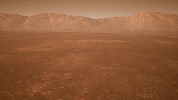 Fantastic Martian Landscape in Rusty Orange Shades alt