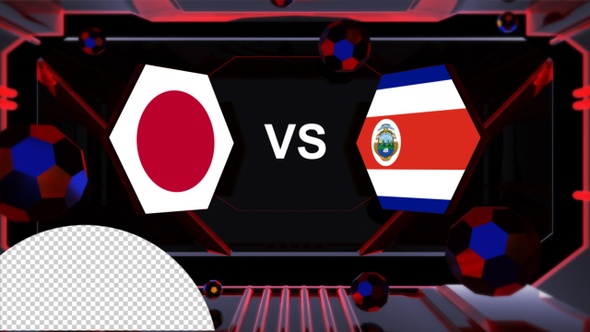 Japan Vs Costa Rica Football World Cup Qatar 2022 Vs Card Transition