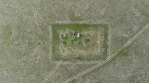 Historical Monument in Central Asian Steppes