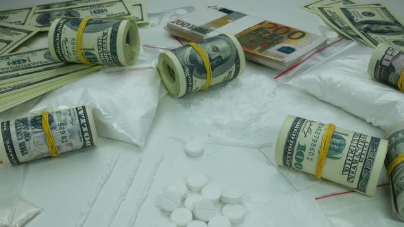 Dirty Drug Money Profit from the Sale of Cocaine and Tablets