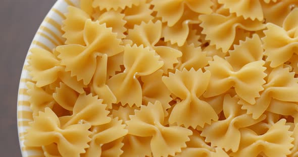 Dry uncooked Farfalle