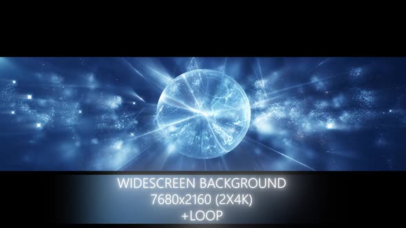 Blue Energy Sphere Particles Background