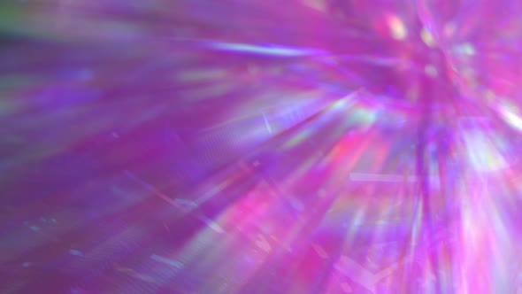 Neon pink purple prism lights bokeh. Festive background for party