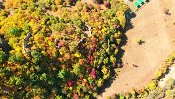 Aerial View Down To Rkoni Fortress