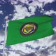 Gulf Cooperation Council Flag With Sky 4k - VideoHive Item for Sale