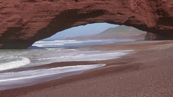 Arch on Legzira Beach, Atlantic Coast in Morocco