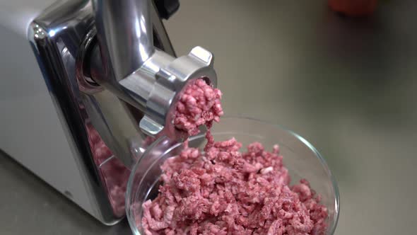 Mincing Meat In Meat Machine