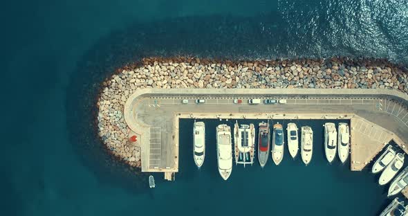 Aerial view of a leisure port.