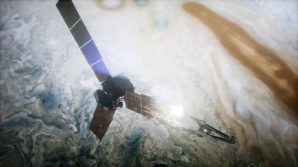 Juno Sattelite Orbiting Jupiter alt