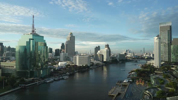 Beautiful building architecture around Bangkok city in Thailand