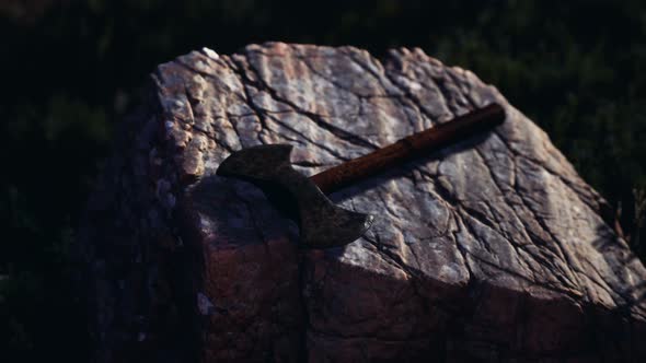 War Ax for Viking on the Rock at Sunset alt