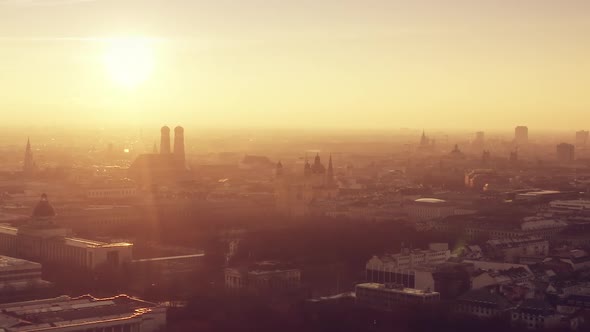 Panoramic View of Munich During Sunset