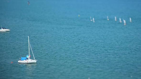 Boats-Summer holiday Tilt-Shift