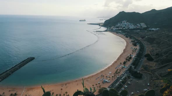 Teresitas Beach Playa De Las Teresitas Time Lapse Aerial View