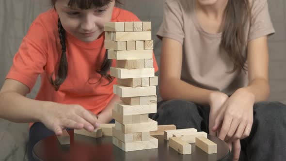 Game with Wooden Blocks