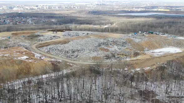 Garbage Dump Top View. Ecology . Waste Collection