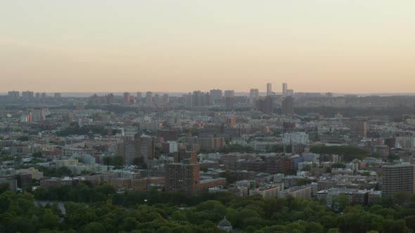 Aerial Pan Around Shot as Seen From Bronx River Parkway