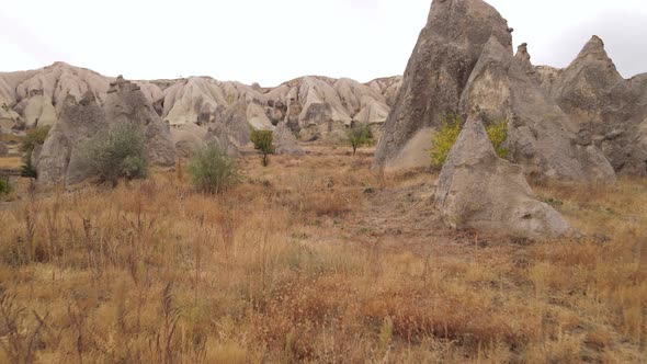 Cappadocia Landscape Aerial View. Turkey. Goreme National Park