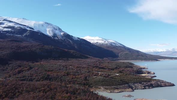 Patagonia landscape. Famous city of El Calafate at Patagonia Argentina