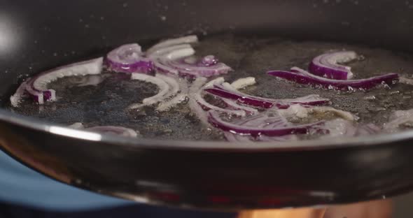 Fry Onions In Oil In A Pan