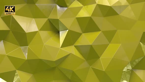 Yellow Low Poly With Glass 4K alt