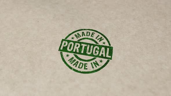 Made in Portugal stamp and stamping animation