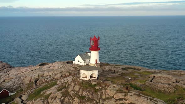 Coastal Lighthouse. Lindesnes Lighthouse Is a Coastal Lighthouse at the Southernmost Tip of Norway