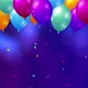 Colorful Balloons With Falling Confetti - VideoHive Item for Sale