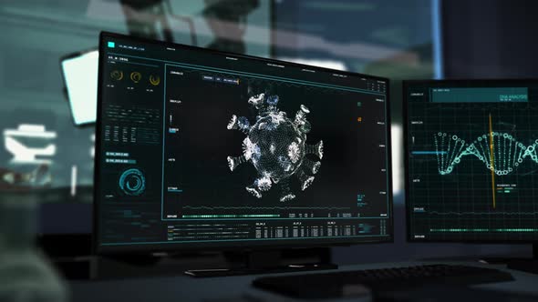 Medical Research in Progress. Analyzing Covid-19 Molecular Properties. UI alt