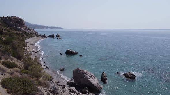 Beautiful Greek Seascape at Sunny Day