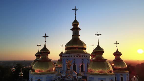 St. Michael's Golden-Domed Monastery in the Morning. Kyiv, Ukraine