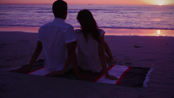 Young couple by the sea