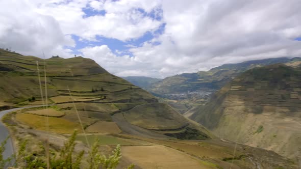 Andes mountains and roads