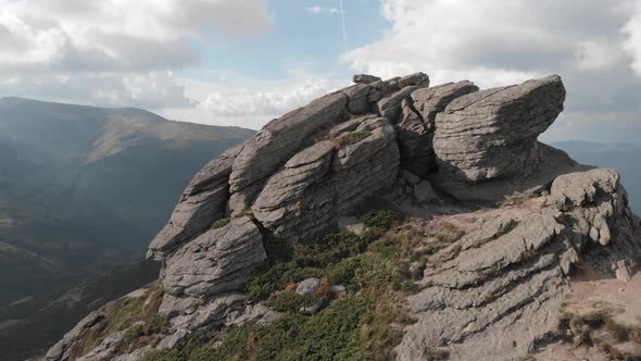 Big Stones on Mountain Peak