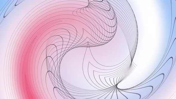 Geometric swirl abstract line. Spiral stroke line movement on gradient background. Vd 762