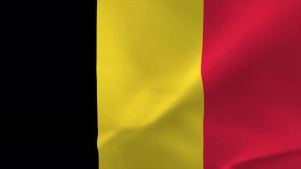 Belgium Waving Flag 4K Moving Wallpaper Background