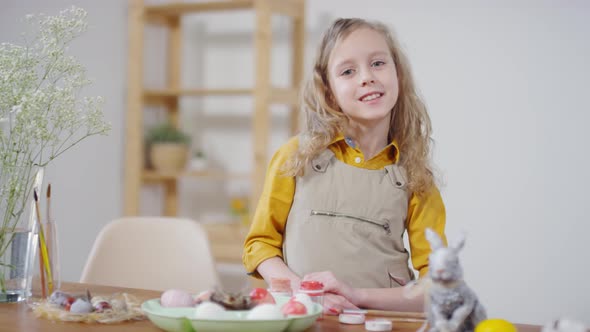 Portrait of Girl at Easter