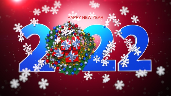Happy New Year Greeting Card 2022 V3