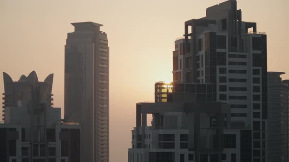 Skyscrapers at Sunset