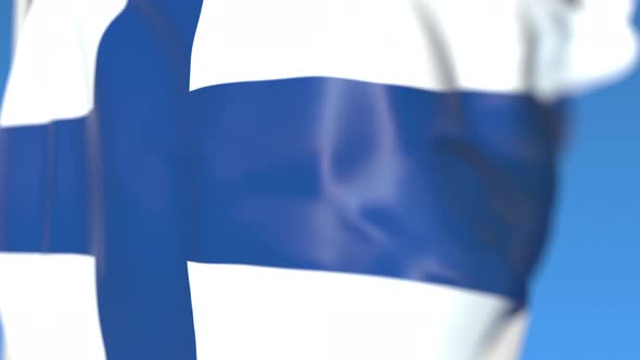 Flying National Flag of Finland