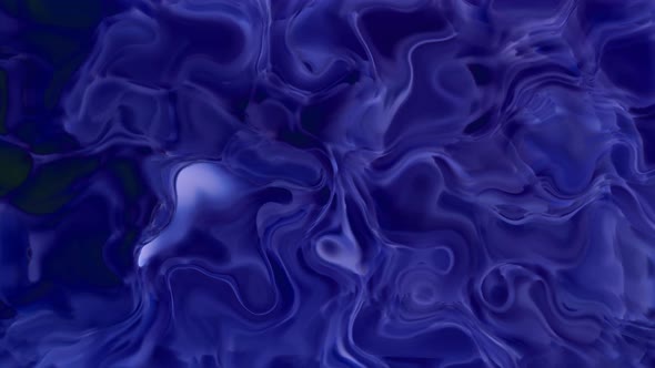 Ink Smoke Abstract Background Blue Holographic Liquid Animated
