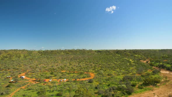 Landscape view over Coalseam Conservation Park and tourist lookout, Western Australia