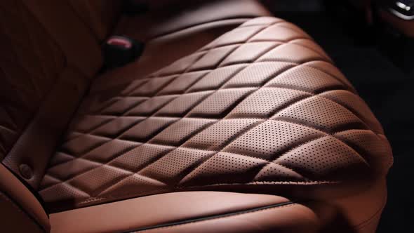 Leather Interior of an Expensive Executive Class Car