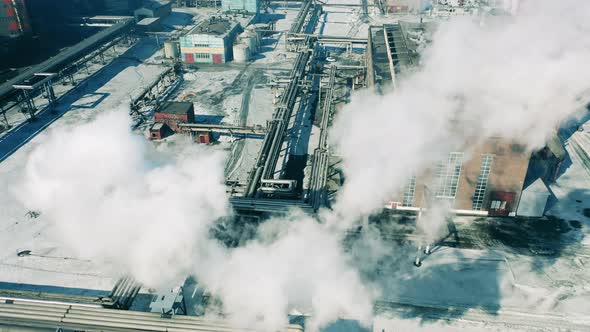 Metallurgical Factory Filmed From the Outside