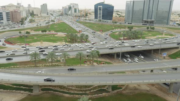 Time lapse Traffic Saudi Arabia City Stock Video 