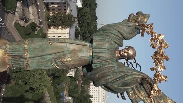 Monument on Independence Square in Kyiv Ukraine