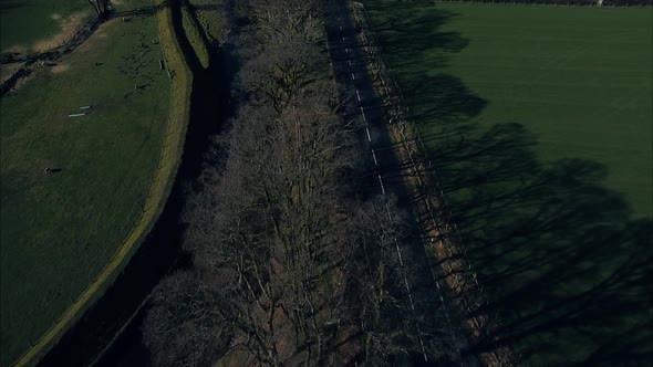 Countryside Road Drone Aerial Lake District 2