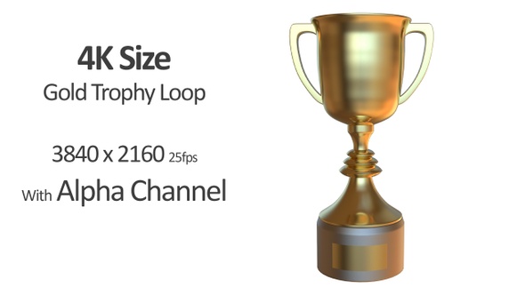 Gold Trophy Loop + Alpha Channel